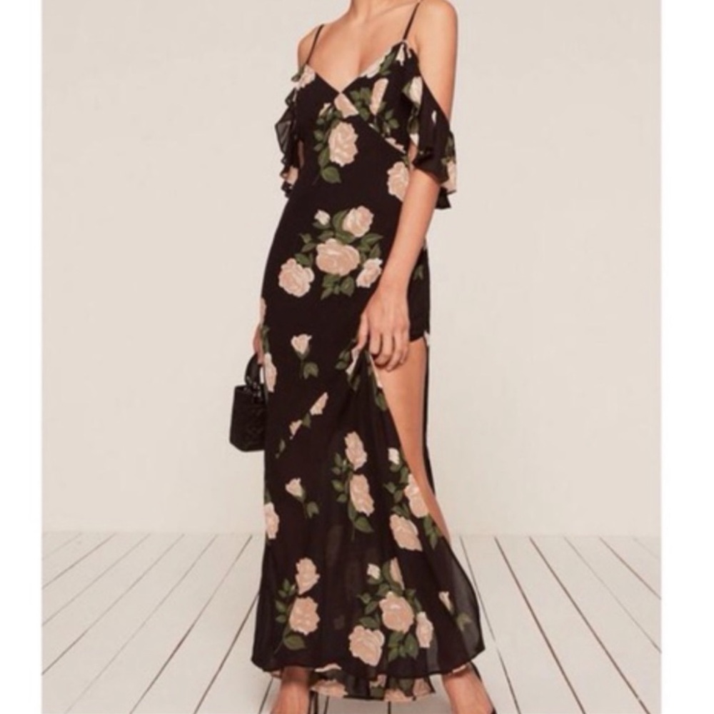 Reformation floral maxi rose dress - Picture 3 of 9